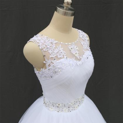Design Lace Applique With Beading Bridal Gwon..