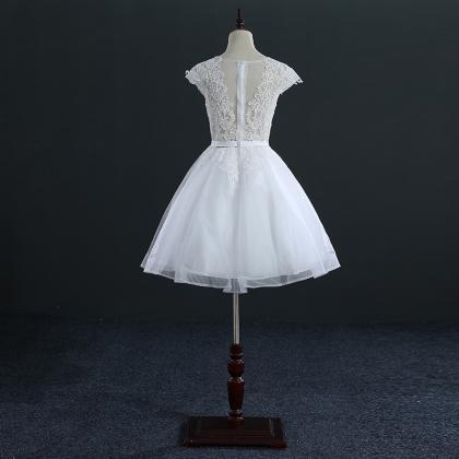 Design Lace Applique Short Bridal Gwon Bridal..