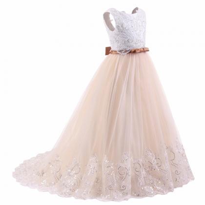 Flower Girl Dress , Lace Dress,kid Party Pageant..