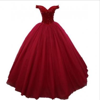 Sexy Strapless Red Cap Shoulder Lace Plus Size..