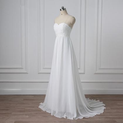 Chiffon Wedding Dresses A-line Pregnant Bridal..
