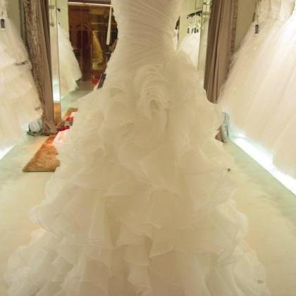 Fashion Bridal Organza Elegant Modest Sheath Long..
