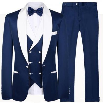 Wedding Formal Bridegroom Tuxedo Men Suits 3 Pcs..