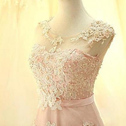 Luxury Pink Princess Bridemaid Dresses Strapless..
