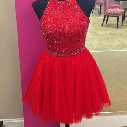 Red Homecoming Dress,short Prom Dress,graduation..