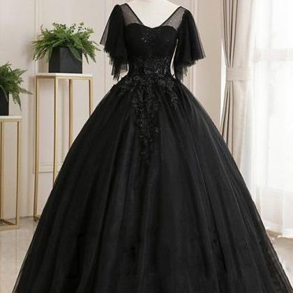 Ball Gown Luxurious Prom Dress Scoop Neck Short..