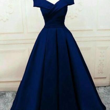 Fashion Navy Blue Party Gown Formal Dress Prom..