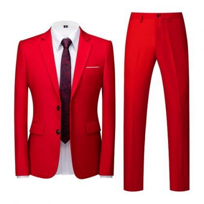Fashion Men's Business Casual Solid..