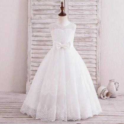Lace Cute Wedding Girl Dress Flower Girl Dress..