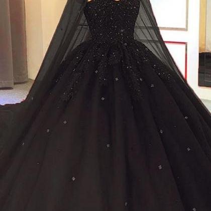 Black Red Sweetheart Ball Gown Wedding Dress With..