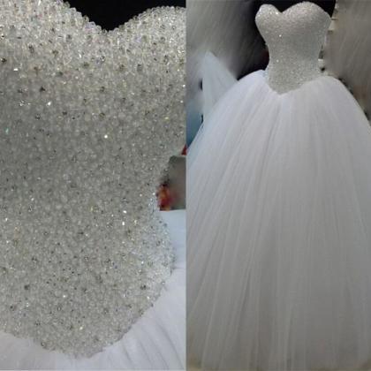 Luxury Fashion White/ivory Wedding Dress Bridal..