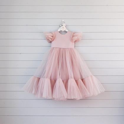 Pink Baby Girls tulle Dress Princes..