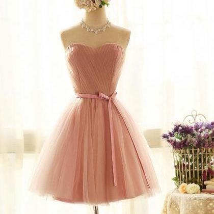 Lovely Sweetheart Short Party Dress, Pink Cute..