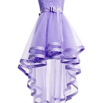 Light Purple Tulle High Low Sweetheart Party..