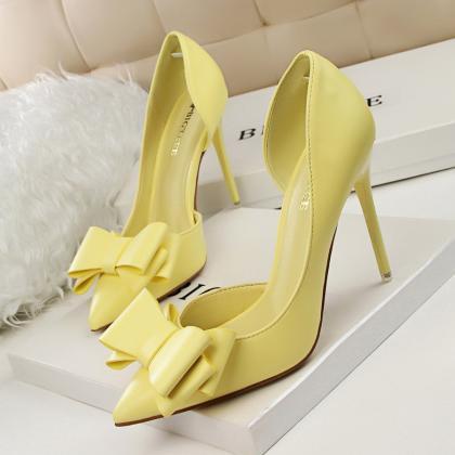 Fashion And Delicate Sweet Bow High Heels Stiletto..