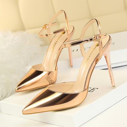 Simple Stiletto High-heeled Shallow Open Pointed..