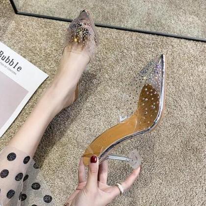 Crystal Transparent Women's Sandals..