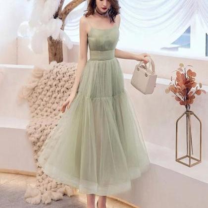 Lovely Mint Green Tulle Layers Tea Length Party..