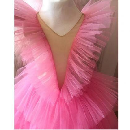 Custom Made Pink Ruffles Flower Girls Dresses For..