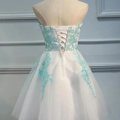 Lovely Tulle Short Sweetheart Party Dress, Cute..