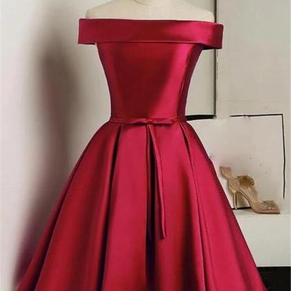 Cute Hand Made Short Satin Party Dress Red Off..
