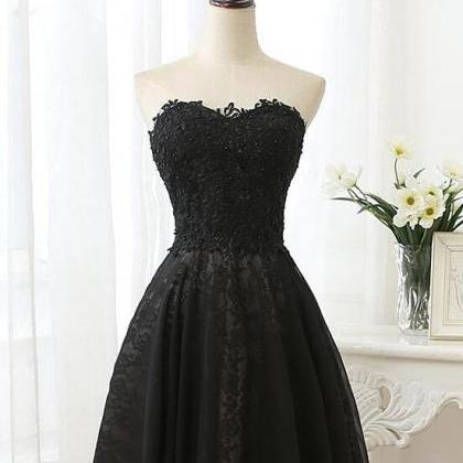 Black Beaded Sweetheart Sleeveless One Shoulder Pleated Back Zipper Sheath Short Homecoming Dress