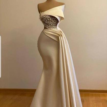 Off Shoulder Prom Dress With Cape, Wedding..