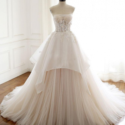 Hand Made Tulle Lace Long Prom Dress Tulle Lace..