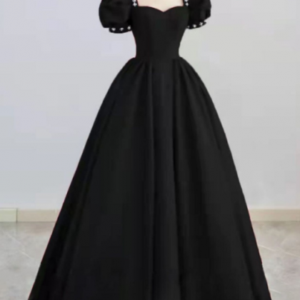 Black Evening Dress Hand Made Custom Tutu Long..