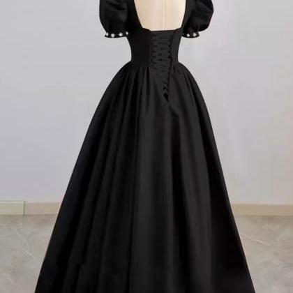 Black Evening Dress Hand Made Custom Tutu Long..
