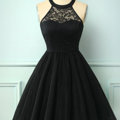 Black Short Party Dresses A Line Party Prom Dress..