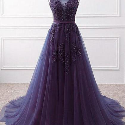 Lovely Purple Handmade Evening Dress Tulle..
