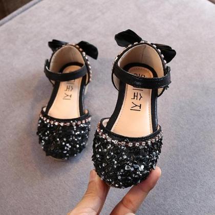 Crystal Bow Single Shoes Summer Girls Fashion..