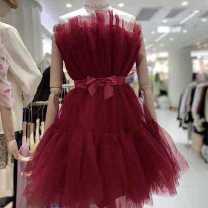  Custom Tulle Party Dress With Bow ..