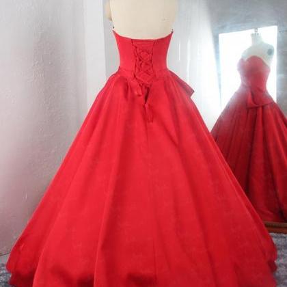 Red Prom Dress Ball Gown Formal Dress Evening..