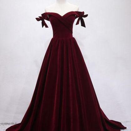 Wine Red V Neck Sequins Long Prom Dress Party..