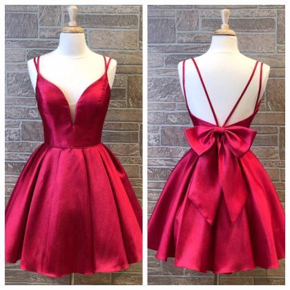 Hand Made Bright Red Short Homecoming Prom Evening..