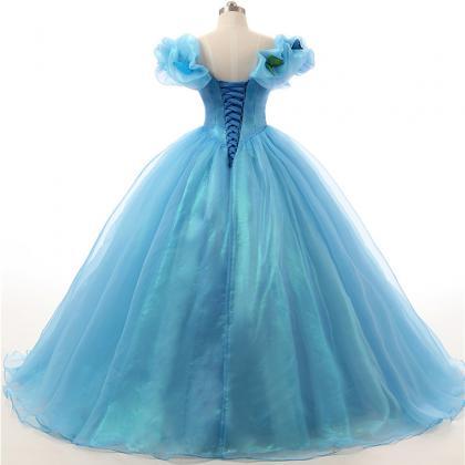 Style Blue Ball Gown Quinceanera Dresses..