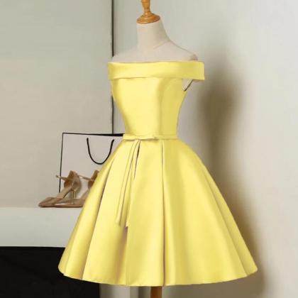 Cute Yellow Short Prom Dress,hand Made Custom..