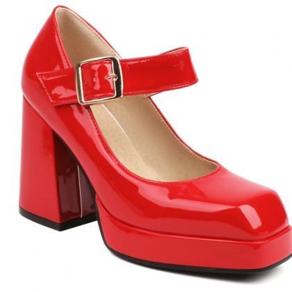 Fashion Punk High Heels Pumps Shoes Woman Platform..