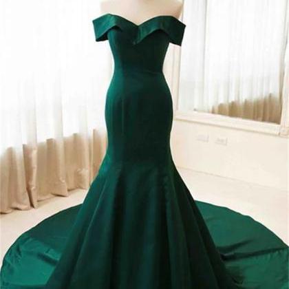 Charming Sweetheart Long Mermaid Gown Green Party..