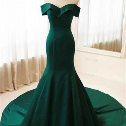 Charming Sweetheart Long Mermaid Gown Green Party..