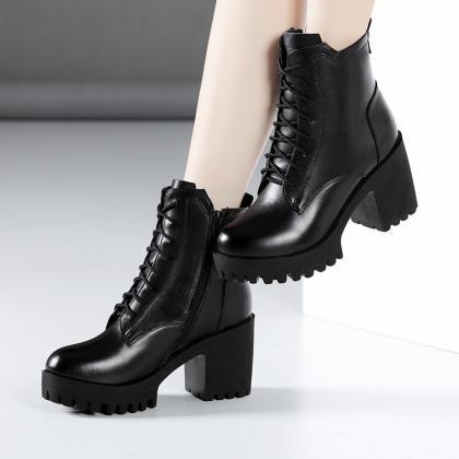 High-heeled Thick-heeled Martin Boots..