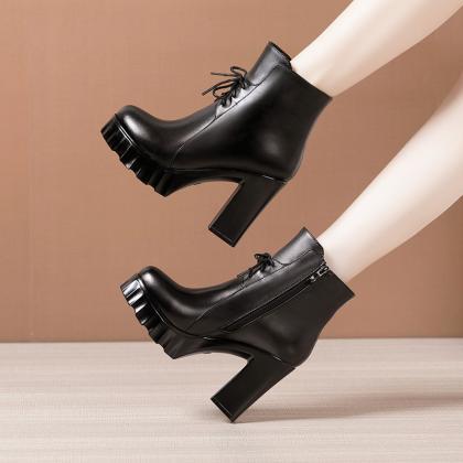 High-heeled Short Boots Women's..