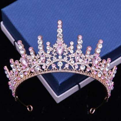 Gorgeous Crystal Bride Wedding Crown Headdress..