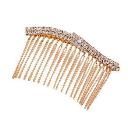Rhinestone Hair Comb Clip Hairpins Jewelry Metal..