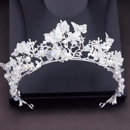 Princess Flower Wedding Crown Rhinestone Imitation..