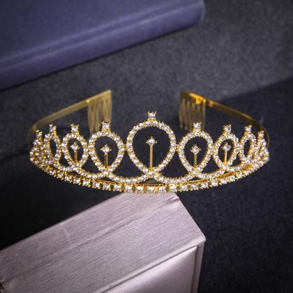 Royal Queen Bridal Crown Headdress Party Prom..