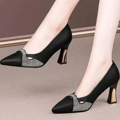 Women's Pumps Solid Color Hell Shoes..