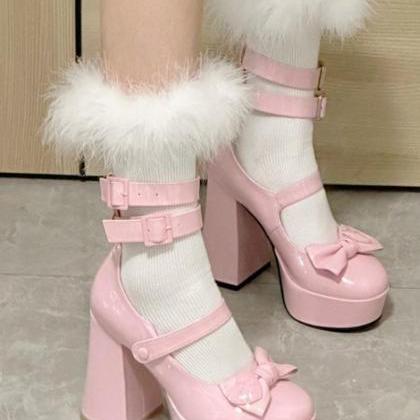 Lolita Kawaii Mary Janes Shoes Women Japanese..
